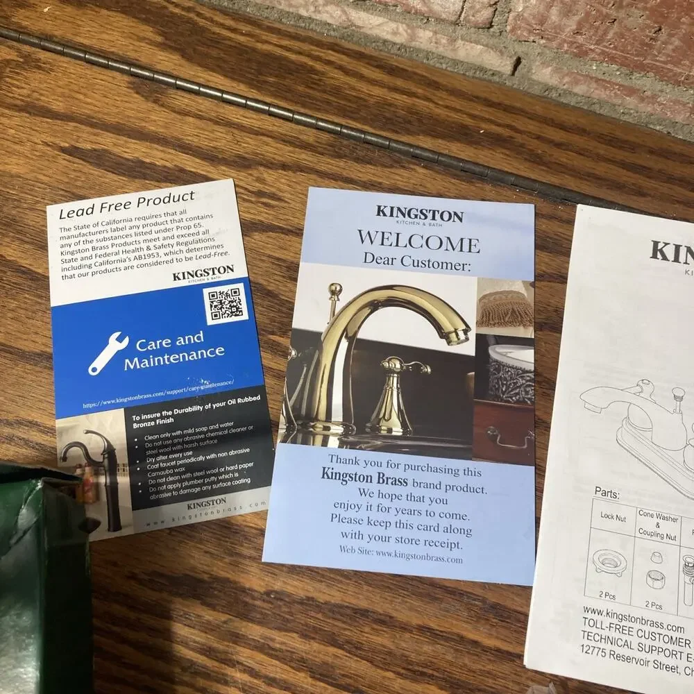 Kingston Brass KS360.AX Restoration 1.2 GPM Centerset Bathroom - Brass